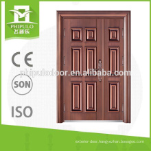 Oversize copper imitation copper steel door with luxury design